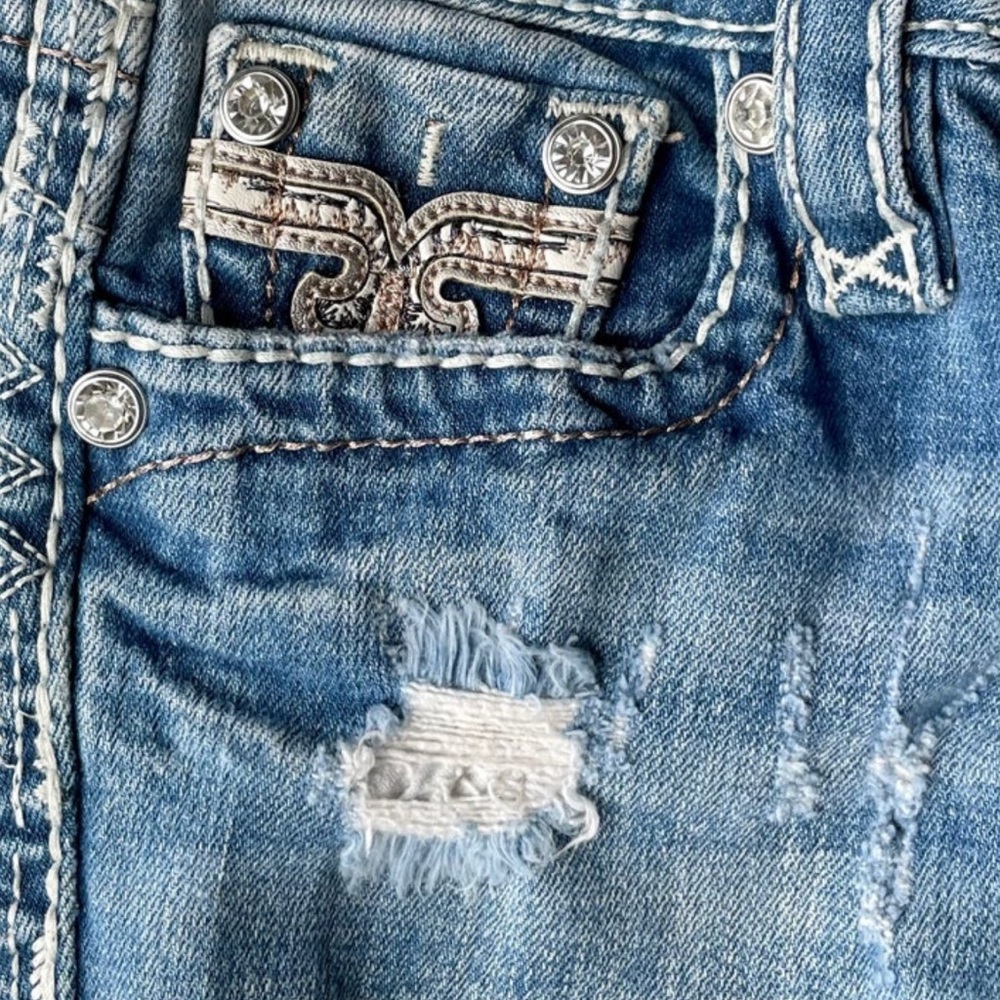 Rock Revival Light Blue Skinny Jeans - Picture 8 of 14